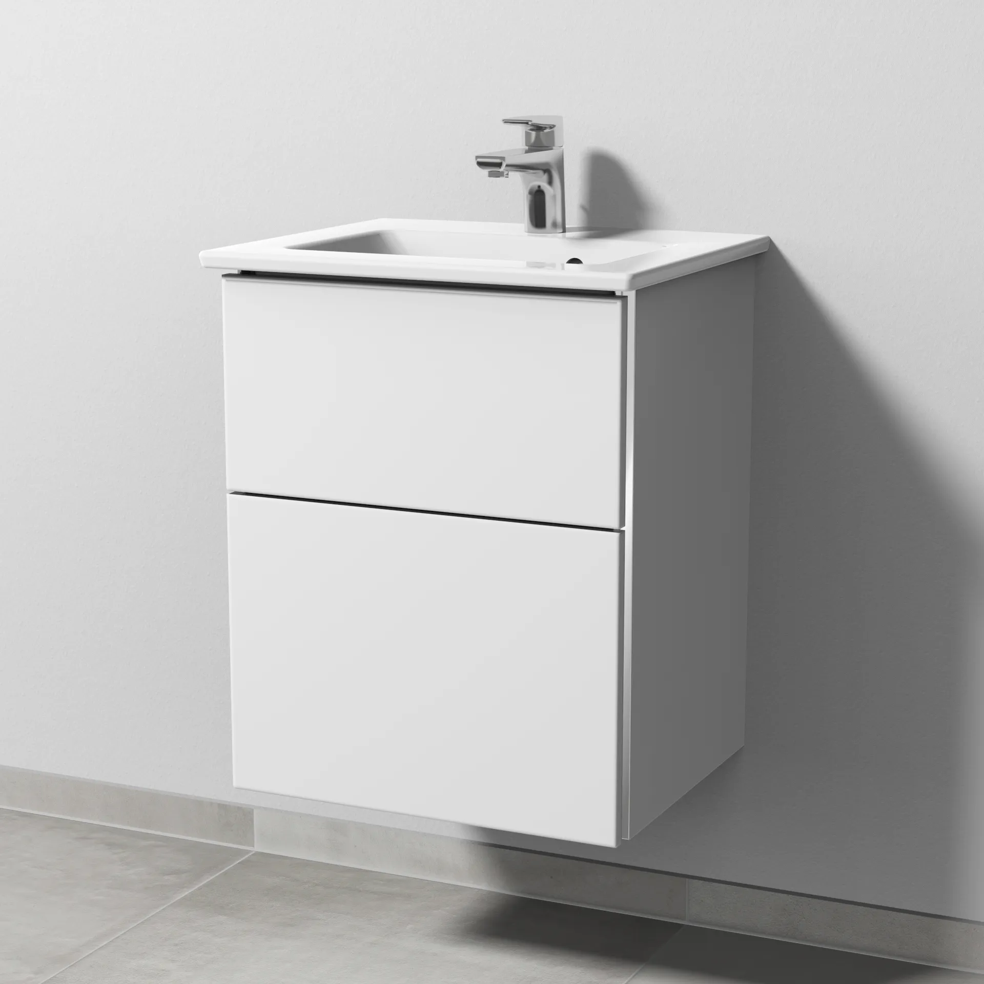 Waschtischunterbau mit Auszügen 3way (BR330) 591x465x401 Anthrazit-Matt
