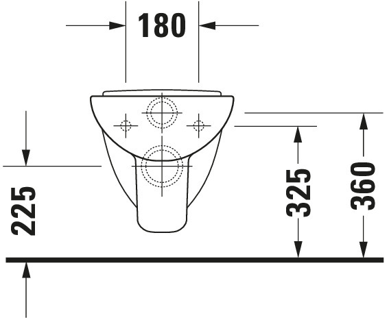 Wand-WC D-Code Compact 480 mm Tiefspüler, weiß