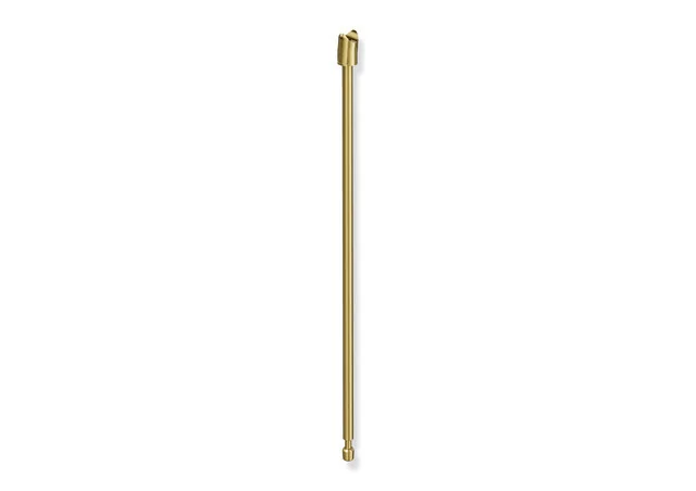 HEWI Bodenstütze System 900, Edelstahl PVD gold, Montagehöhe 760 mm, Länge 645 mm
