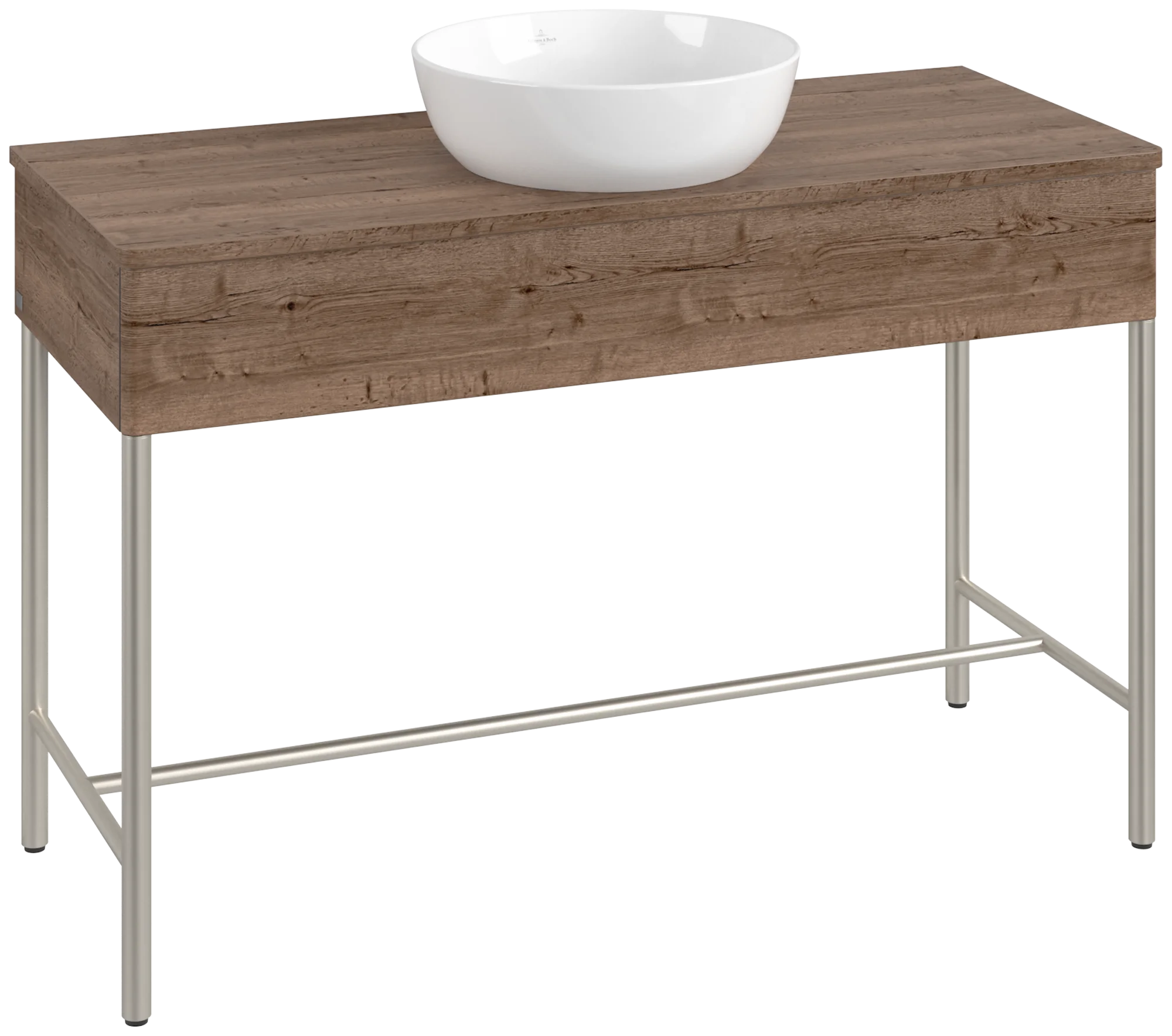 Villeroy & Boch Waschbeckenunterschrank Artis L62010, Eckig, Tobacco Oak, 1.200 x 782 x 500 mm, mit Metallgestell und Beleuchtung Villeroy & Boch Waschbeckenunterschrank Artis L62010, Eckig, Tobacco Oak, 1.200 x 782 x 500 mm, mit Metallgestell und Beleuchtung