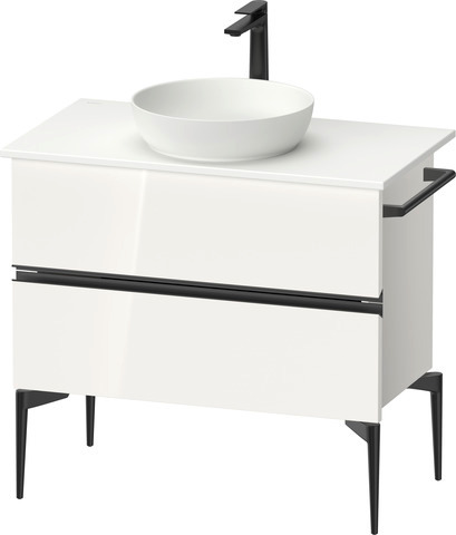 Duravit Waschtischunterschrank „Sivida“ 84,5 × 54,8 × 47,5 cm in Weiß Hochglanz, Weiß Hochglanz