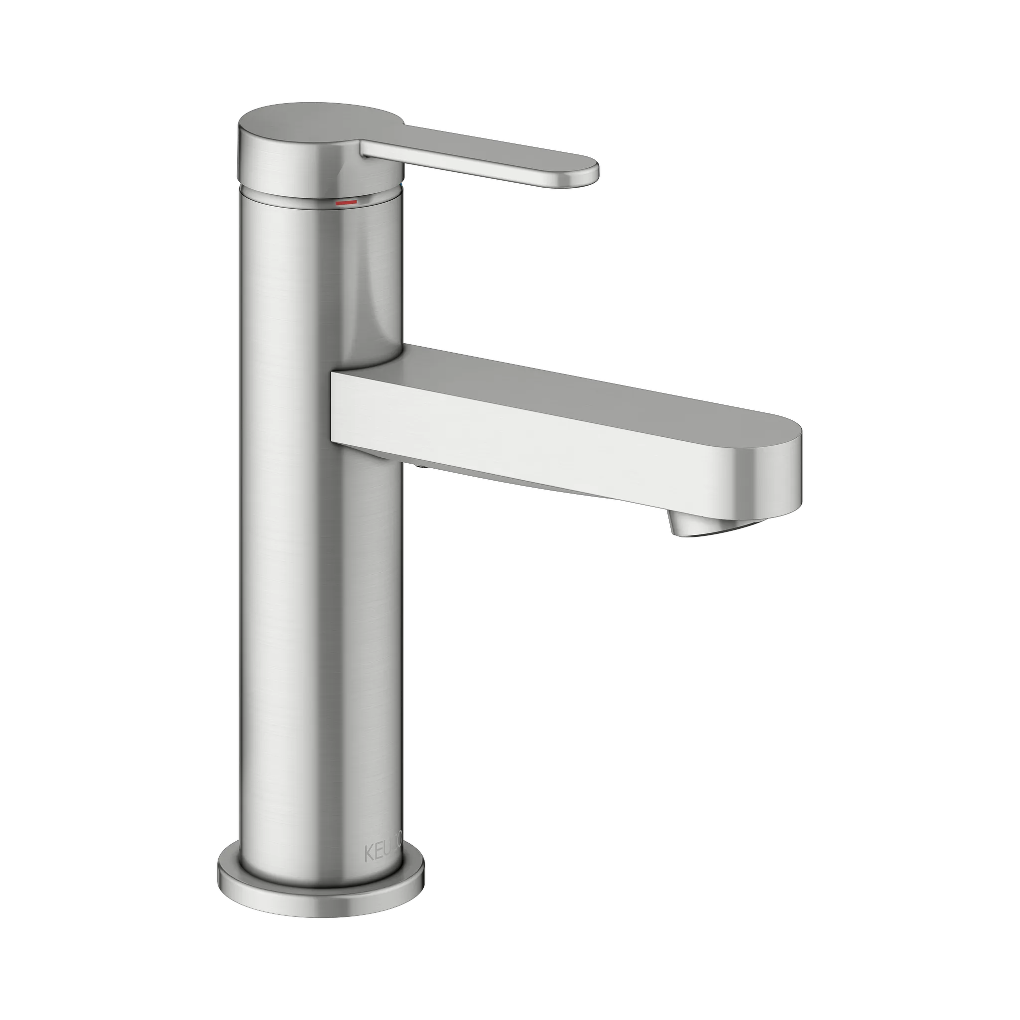 KEUCO IXMO Einhebel-Waschtischmischer 100 IXMO Flat ohne Zugstangen-Ablaufgarnitur IXMO Flat, Rosette rund Edelstahl-finish
