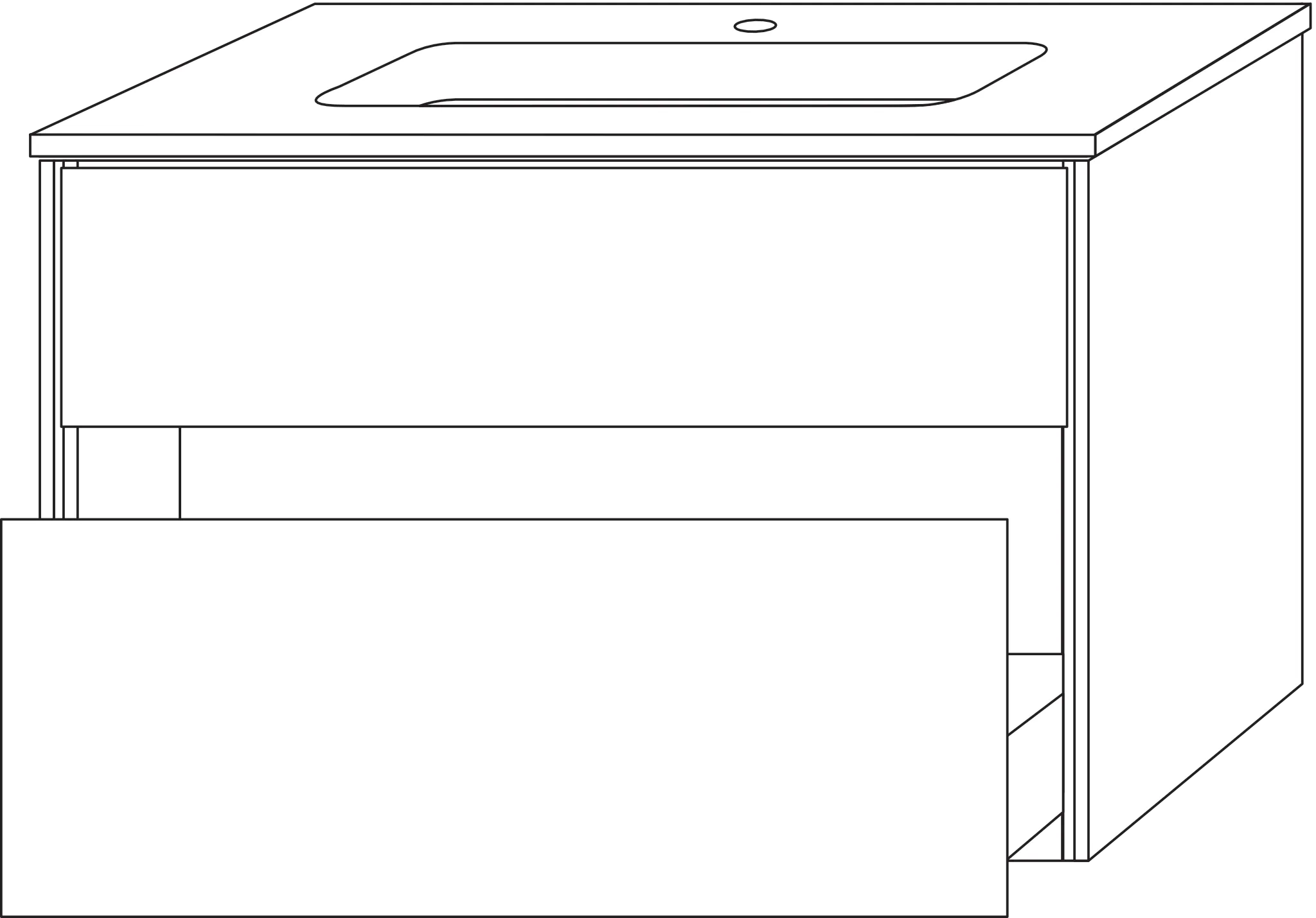 Sanipa Keramik-Waschtisch-Set mit Waschtischunterschrank „Twiga“ 79 × 46 × 61 cm in Sandgrau-Matt, ohne Beleuchtung