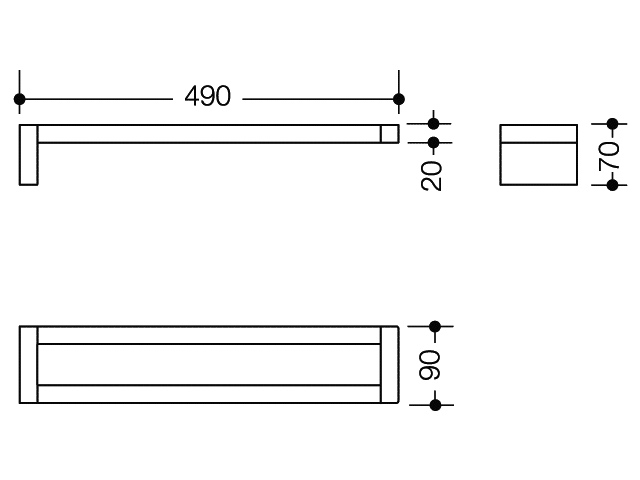HEWI Handtuchhalter „System 100“ 9 cm