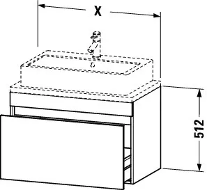 Duravit Waschtischunterschrank wandhängend „DuraStyle“ 60 × 51,2 × 47,8 cm