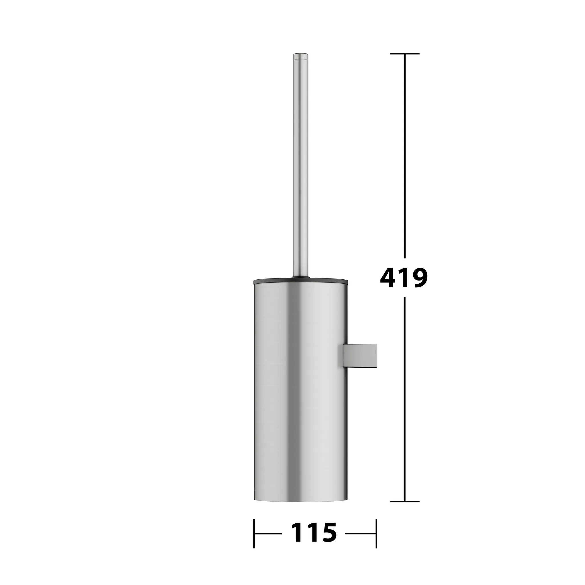 KEUCO COLLECTION MOLL Toilettenbürstengarnitur mit Deckel Wandmodell Edelstahl-finish / anthrazit