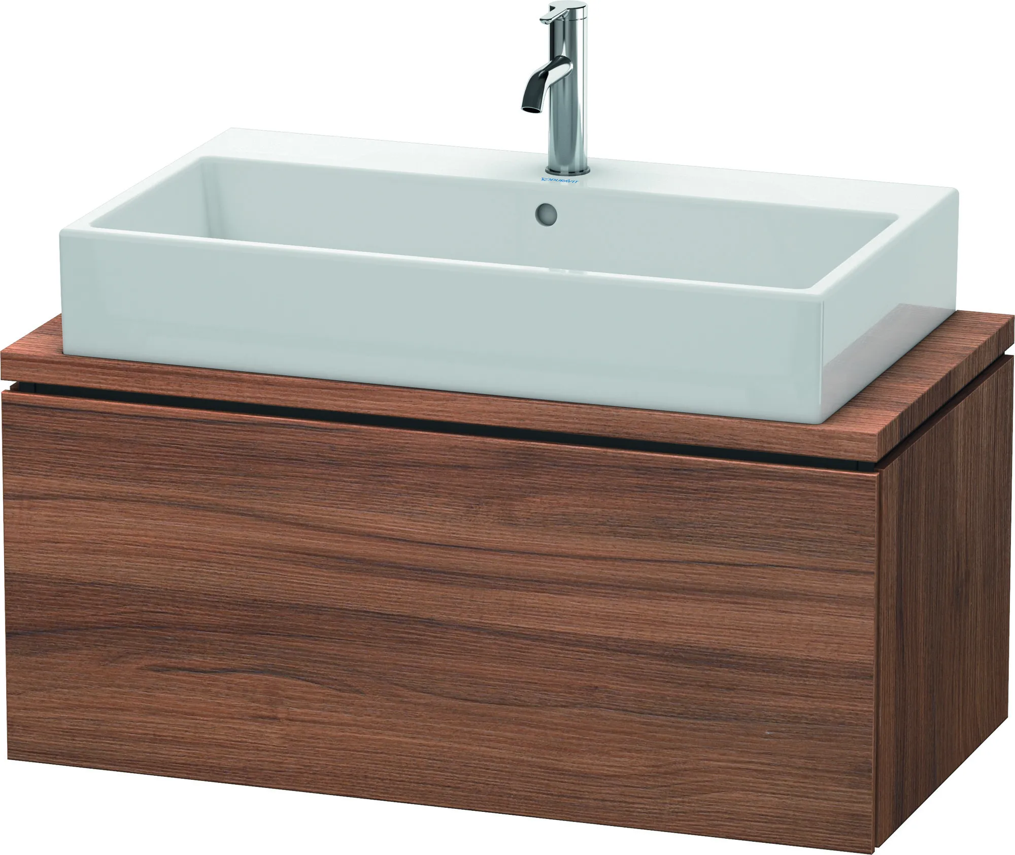 Duravit Waschtischunterschrank wandhängend „L-Cube“ 92 × 40 × 47,7 cm Nussbaum Natur Duravit Waschtischunterschrank wandhängend „L-Cube“ 92 × 40 × 47,7 cm Nussbaum Natur