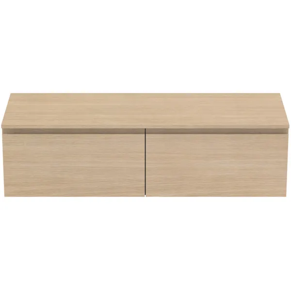 Ideal Standard Waschtischunterschrank Finesse Eiche weiß, 1402x505x378mm, 2 Auszüge