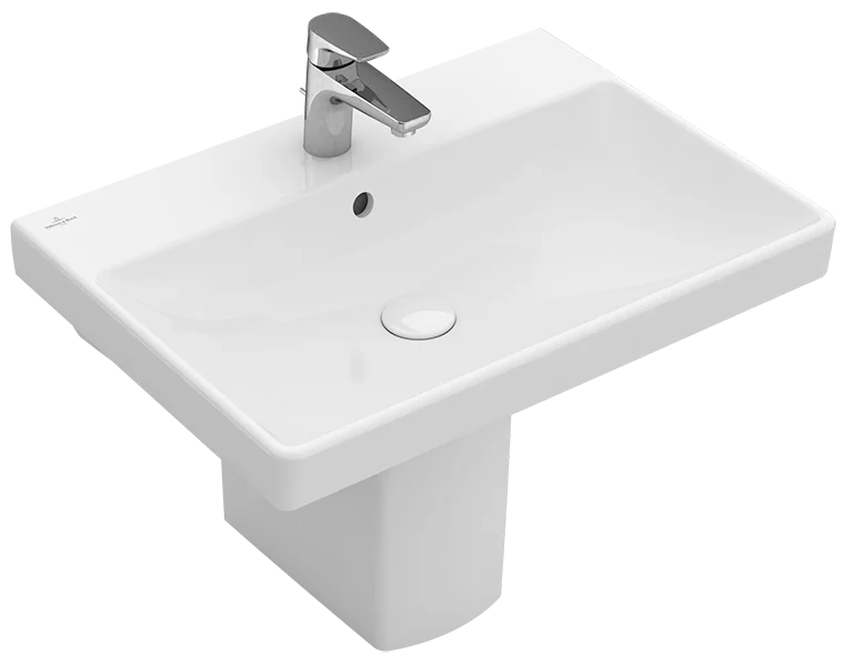 Villeroy & Boch Avento Waschbecken 650x470mm Rechteck 1HL. Weiß Alpin CeramicPlus