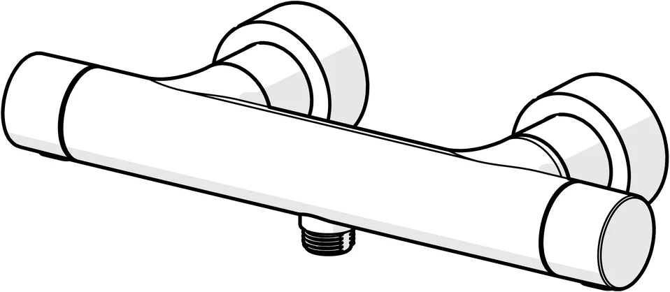 HansaPRISMA Duscharmatur HansaPRISMA 5808 Chrom, Thermostat, Wandmontage HansaPRISMA Duscharmatur HansaPRISMA 5808 Chrom, Thermostat, Wandmontage