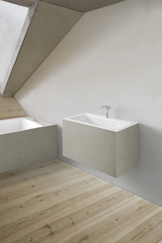 Einbauwaschtisch „BetteLoft“, ohne Überlauf, ohne Hahnlochbohrung 80 × 49,5 cm in Sand Einbauwaschtisch „BetteLoft“, ohne Überlauf, ohne Hahnlochbohrung 80 × 49,5 cm in Sand