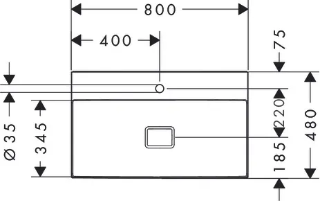 Hansgrohe Xevolos E Aufsatzwaschtisch geschliffen 800⁄480 mit Hahnloch ohne Überlauf, SmartClean, Weiß Hansgrohe Xevolos E Aufsatzwaschtisch geschliffen 800⁄480 mit Hahnloch ohne Überlauf, SmartClean, Weiß