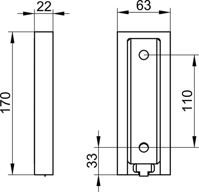 KEUCO Wandplatte „Plan Care“ 63 × 170 mm in Verchromt KEUCO Wandplatte „Plan Care“ 63 × 170 mm in Verchromt