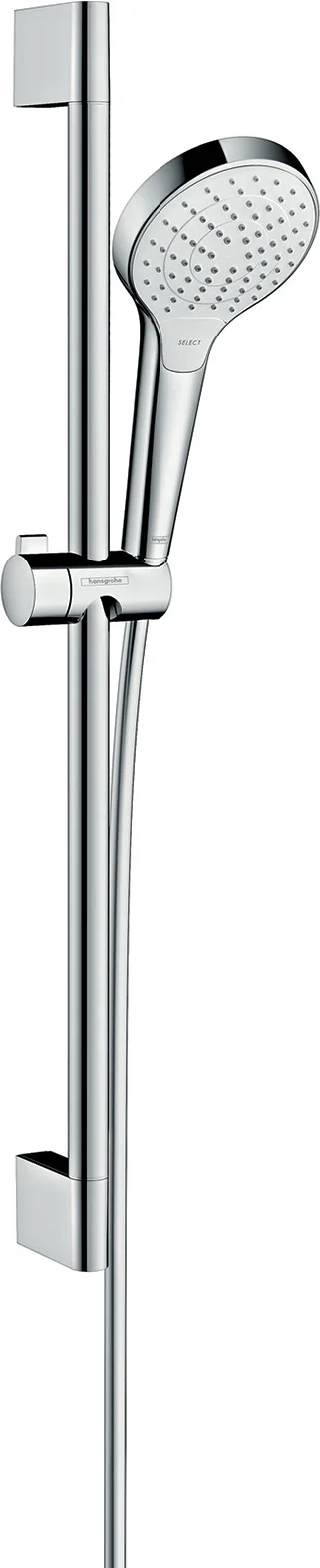 Hansgrohe Croma Select S Brauseset 110 Vario EcoSmart, weiß/chrom, 669 mm Brausestange, 110 mm Brausekopfgröße Hansgrohe Croma Select S Brauseset 110 Vario EcoSmart, weiß/chrom, 669 mm Brausestange, 110 mm Brausekopfgröße