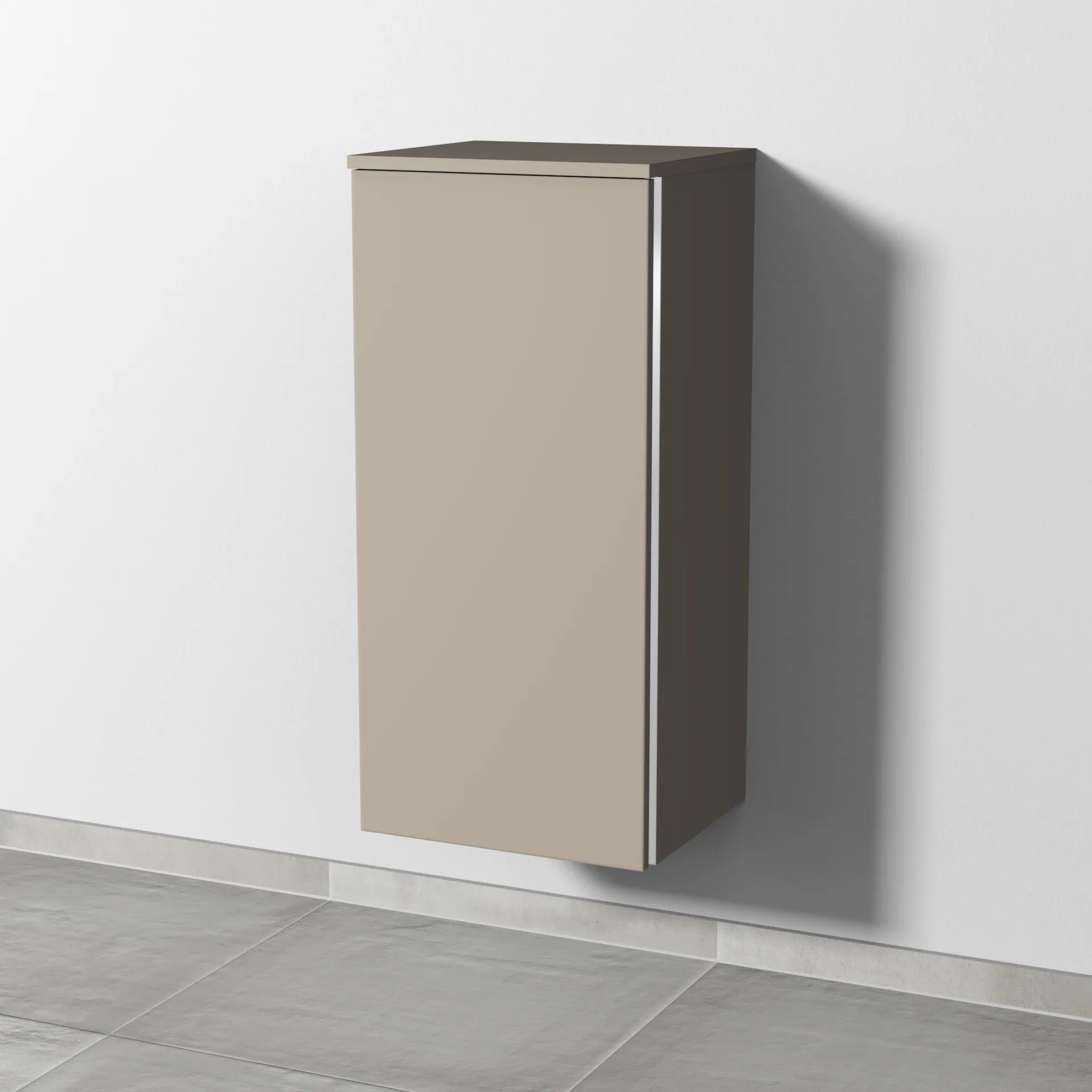 Sanipa Mittelschrank „3way“ 400 × 850 × 345 mm Anschlag links, in Sandgrau (matt), Anschlag links