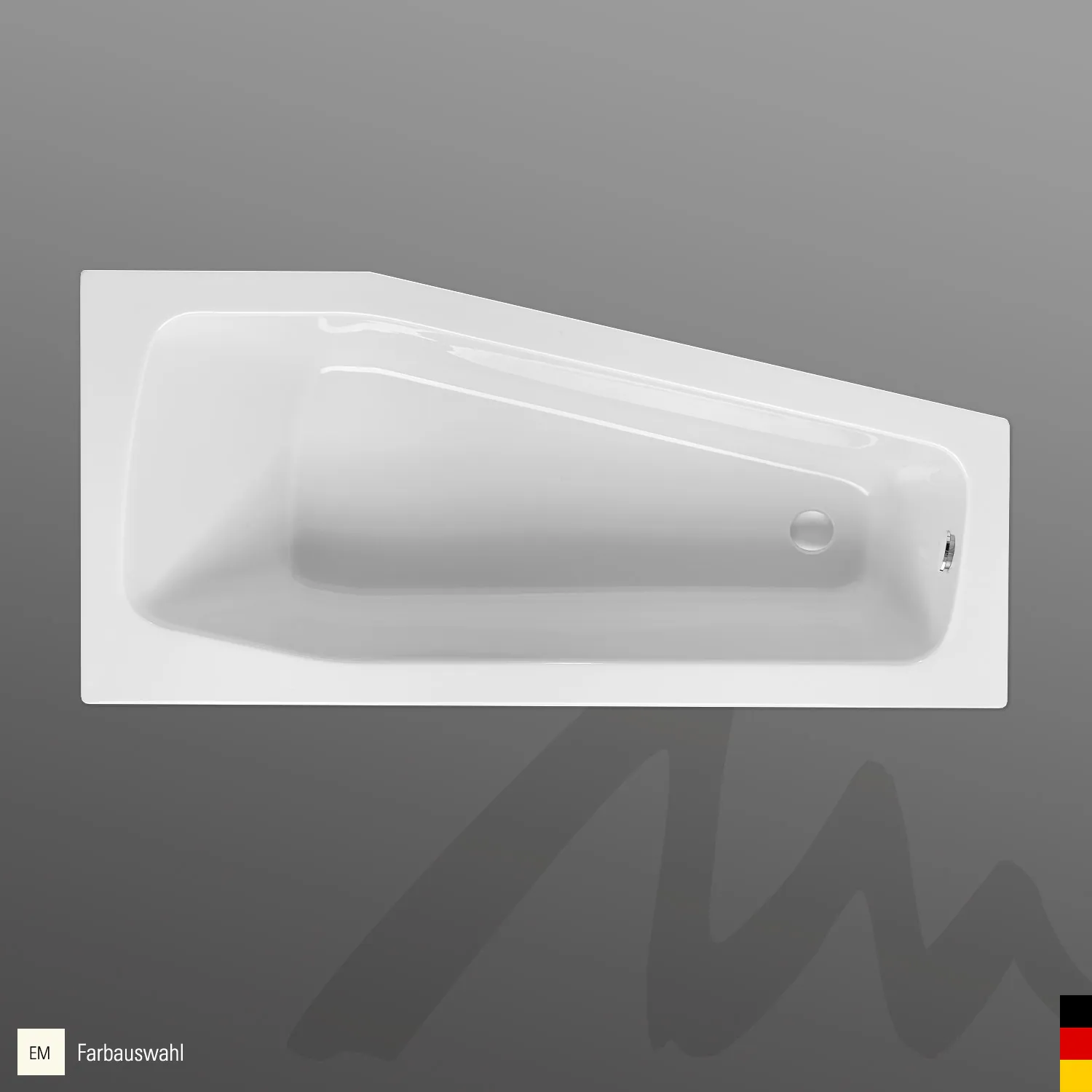 Mauersberger Acryl-Badewanne globosa 160⁄70 links, 1600x700x470, Farbgruppe: 3