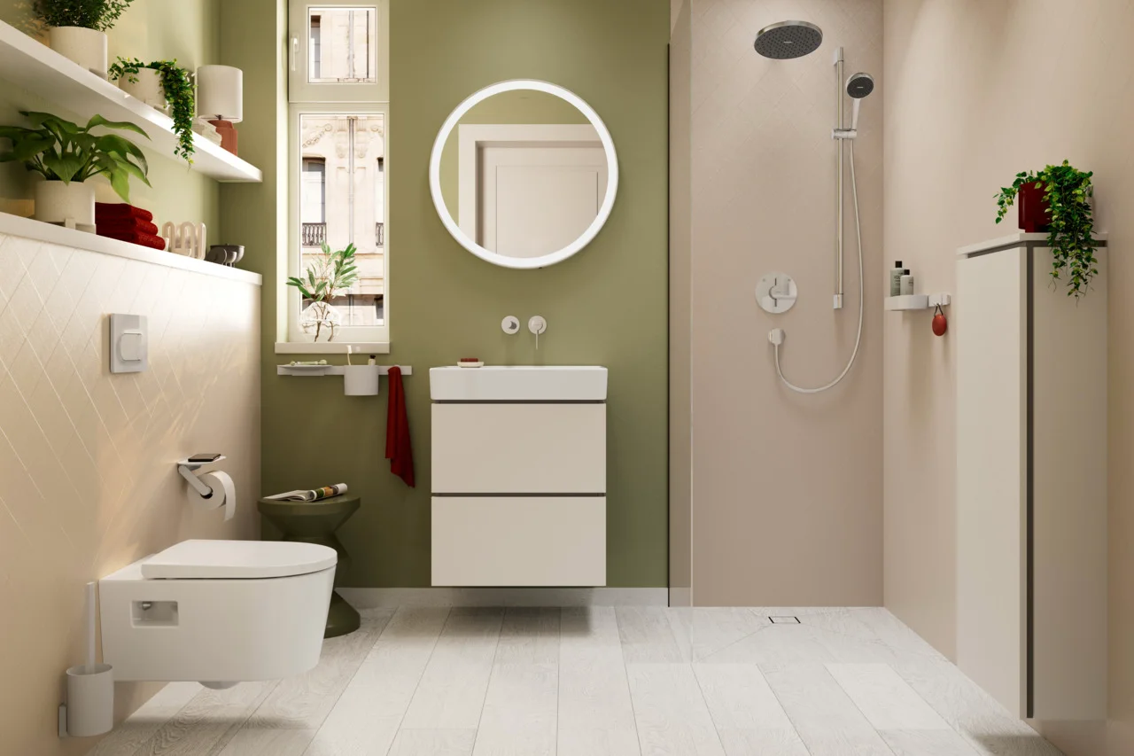Hansgrohe Xanuia Q Waschtisch 600x480 mm, glänzend, wandhängend, mit Überlauf, ohne Hahnloch