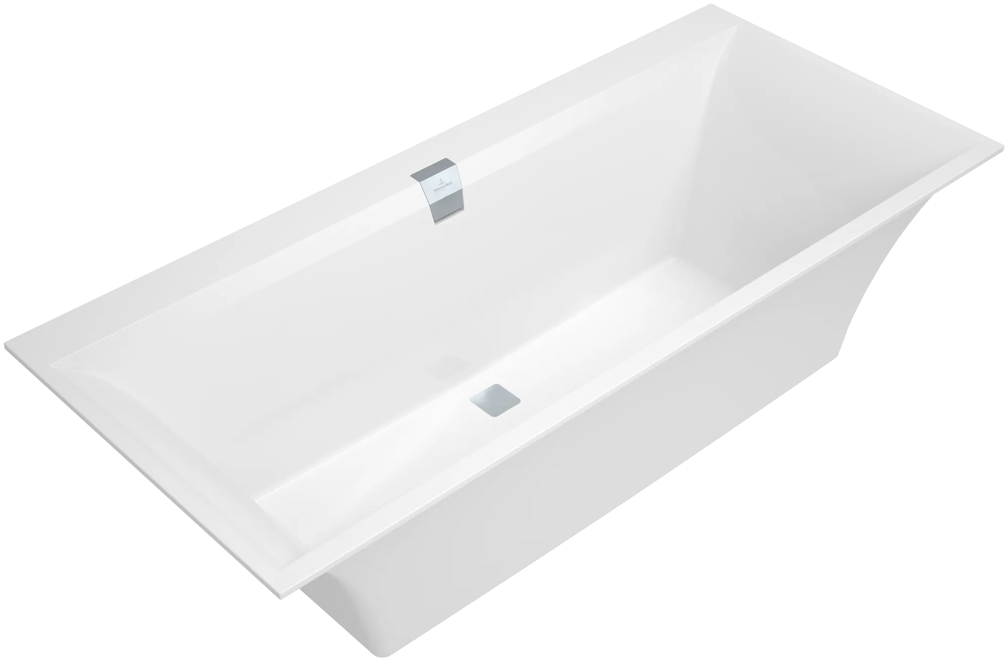 Villeroy & Boch Badewanne „Squaro Edge 12“ rechteck 170 × 75 cm, Mittelablauf in Weiß Alpin Farbe: Weiß Alpin / Größe: 170 × 75 cm / Whirlsystem: ohne Whirlsystem