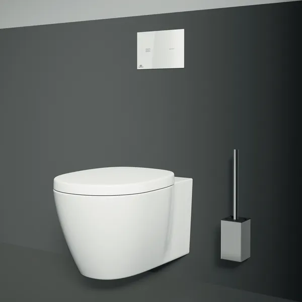 Ideal Standard Toilettenbürstengarnitur „IOMCube“ 8 × 39,2 cm, Befestigung verdeckt