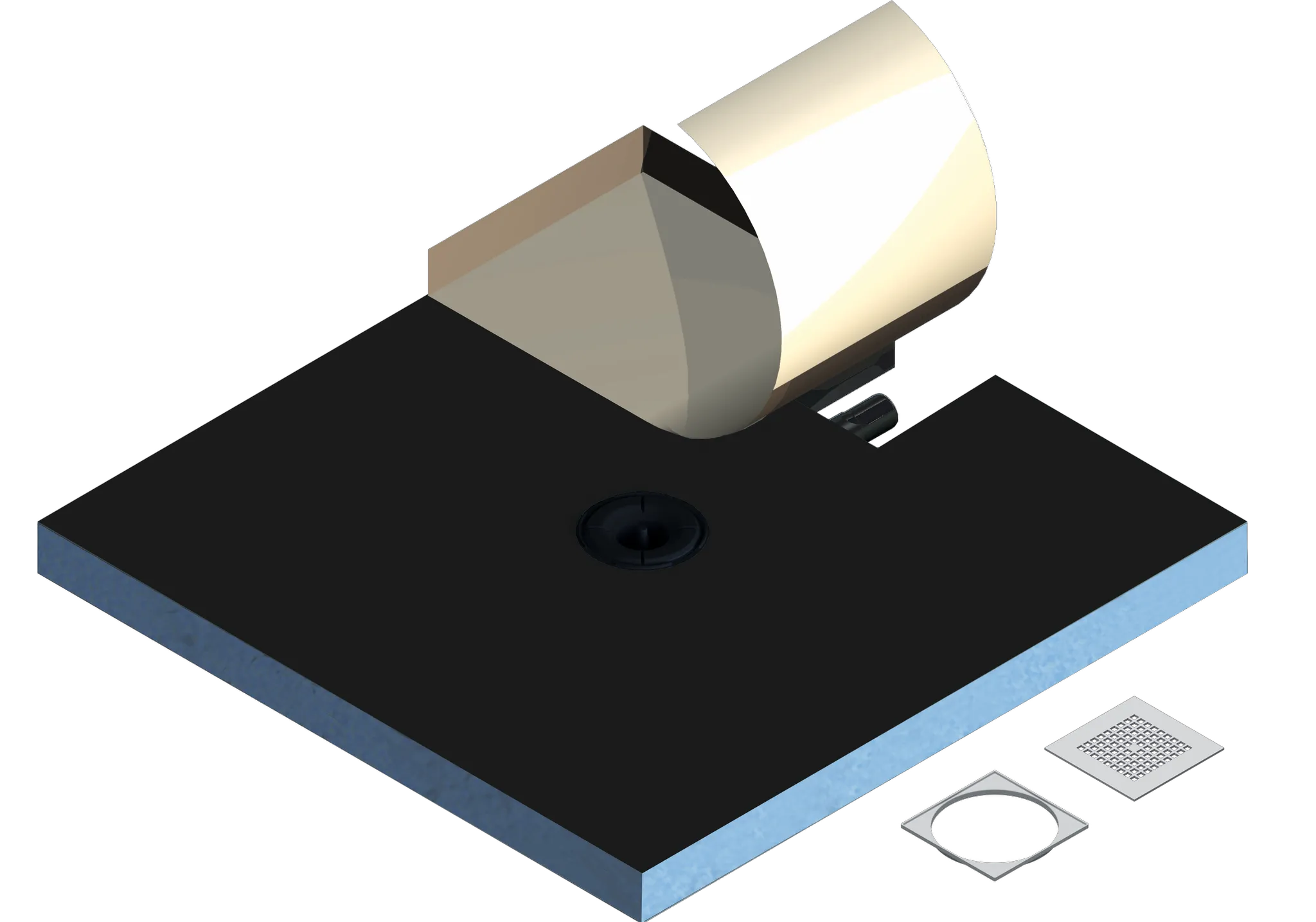 Duschelement Ablauf mittig „Point“ 90 × 90 cm Duschelement Ablauf mittig „Point“ 90 × 90 cm