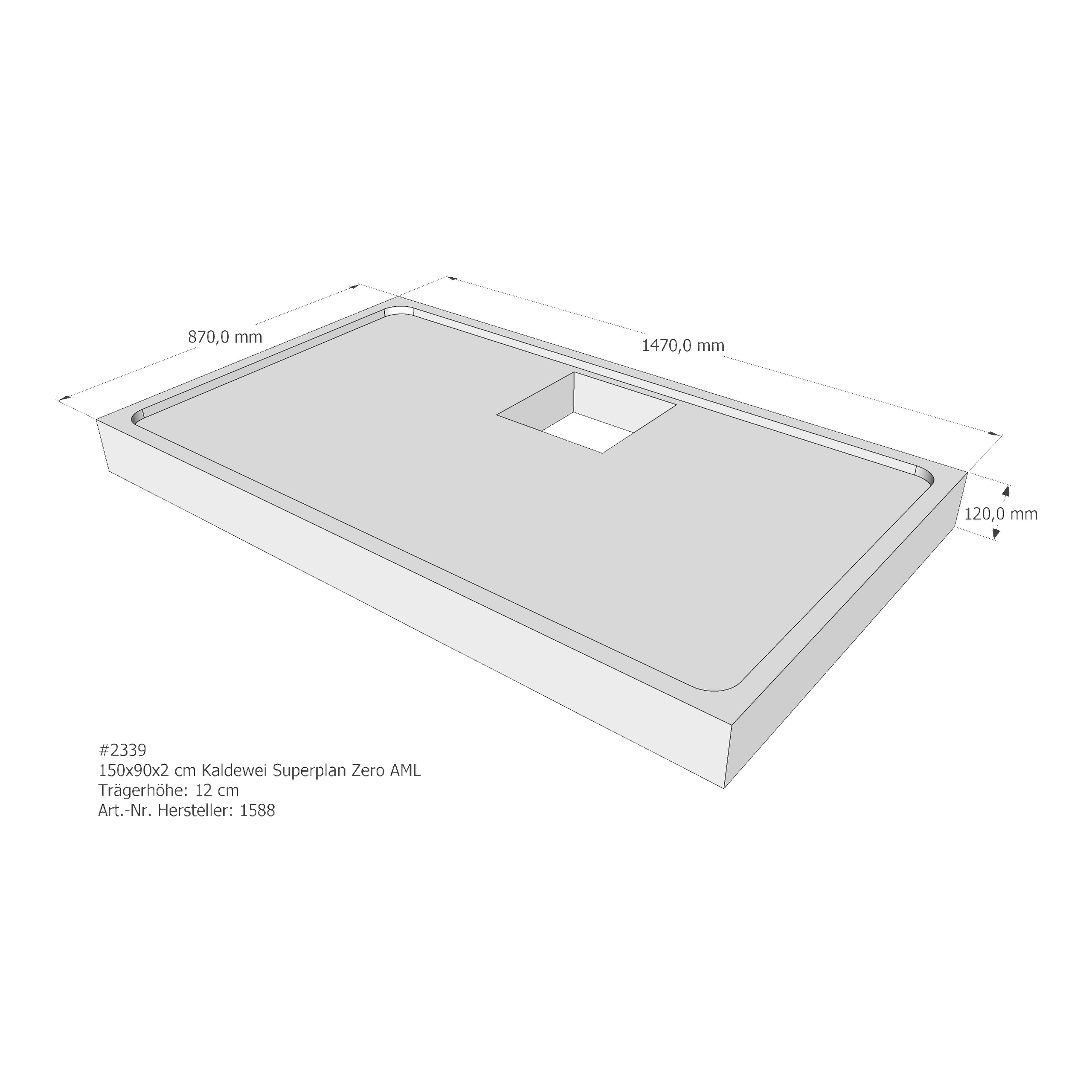 Duschwannenträger für Kaldewei Superplan Zero 150 × 90 × 2 cm Breite: 90 cm / Länge: 150 cm Duschwannenträger für Kaldewei Superplan Zero 150 × 90 × 2 cm Breite: 90 cm / Länge: 150 cm