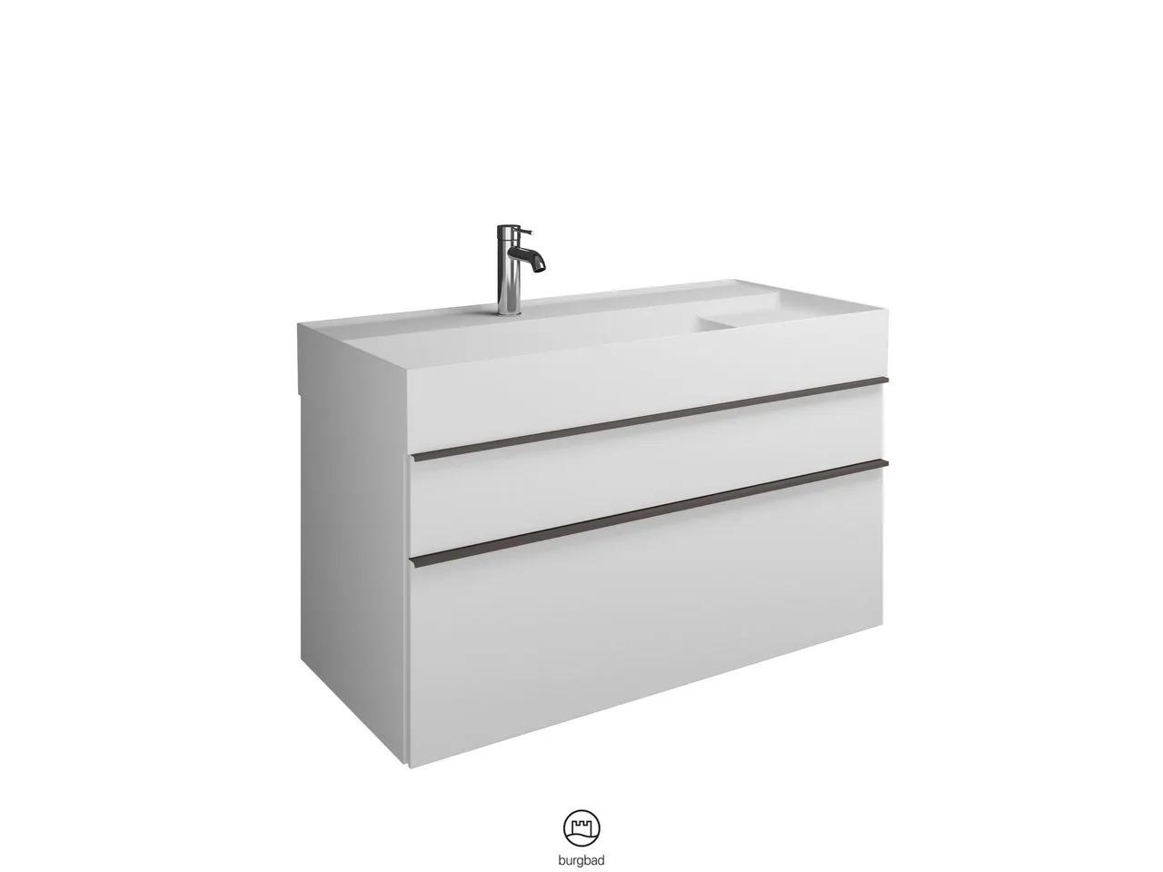 burgbad Yumo PG1 Mi-Waschtisch inkl. WTU, Mineralguss, 470x1015x610mm burgbad Yumo PG1 Mi-Waschtisch inkl. WTU, Mineralguss, 470x1015x610mm