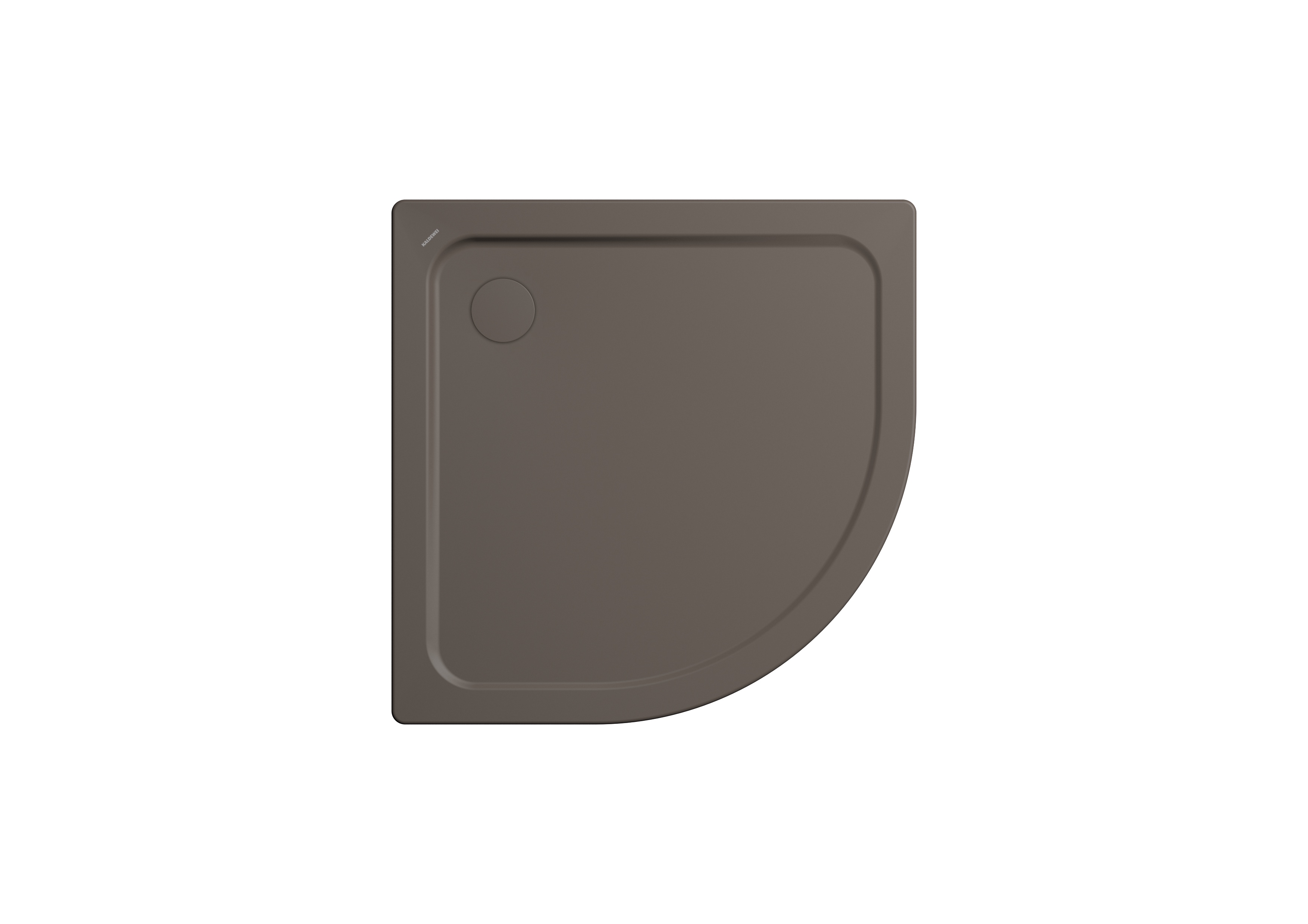 Kaldewei viertelkreis Duschwanne „Arrondo“ 90 × 90 cm in warm grey 80
