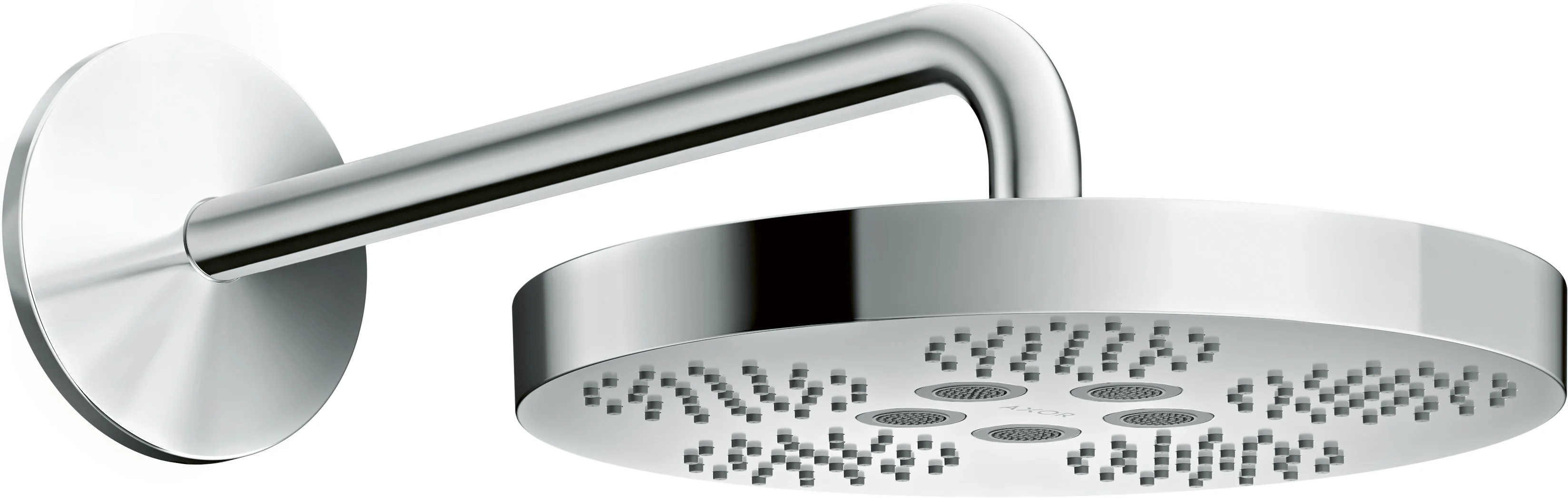 Hansgrohe AXOR One Kopfbrause 1-Jet mit Brausearm, Chrom, 280 mm, PowderRain & Rain, 390 mm Arm