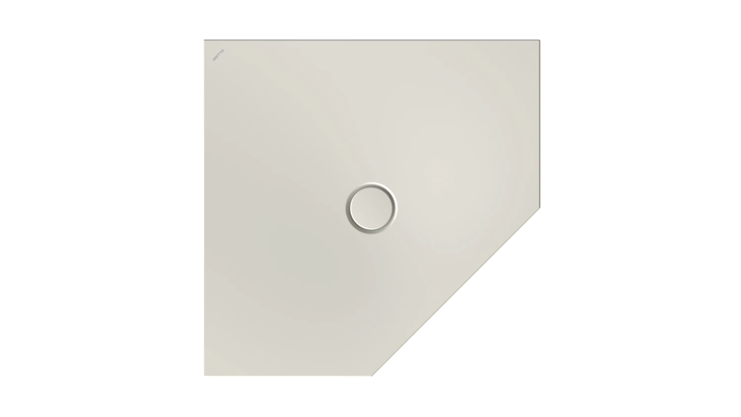 Bette fünfeck Duschwanne „BetteFloor Caro“ 90 × 90 cm in Flax