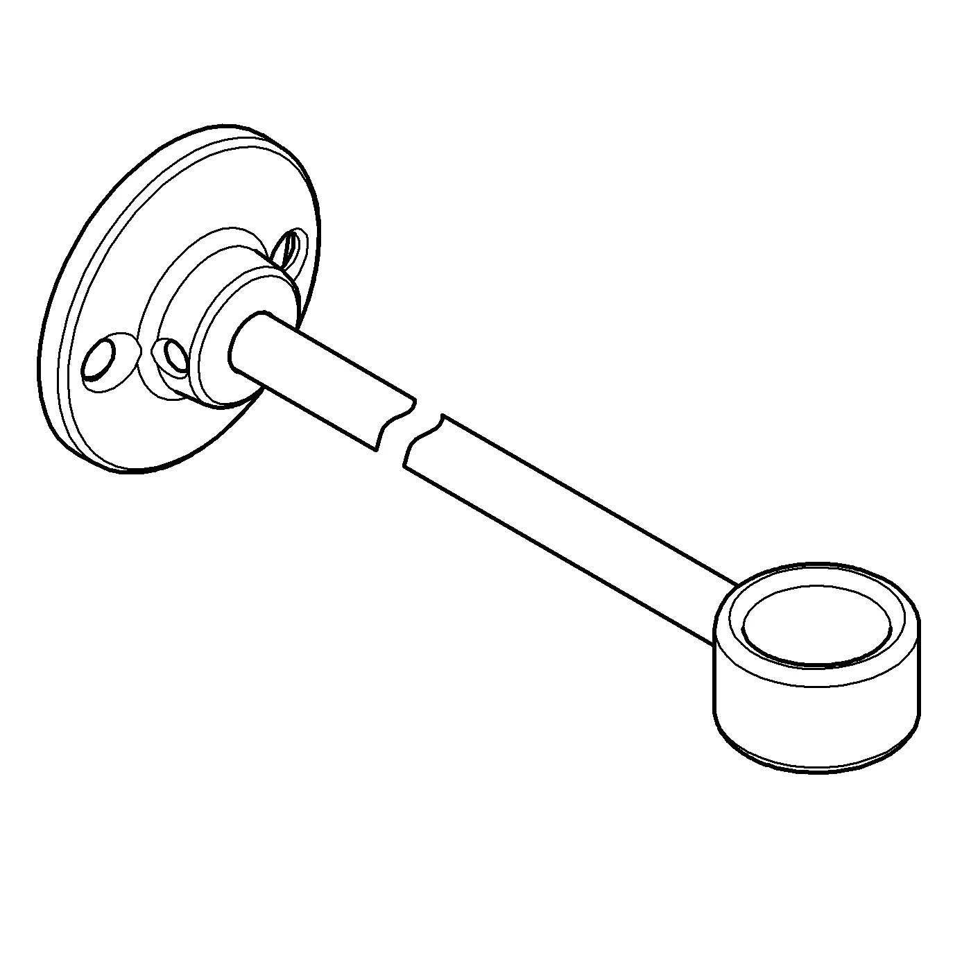 Wandschelle 28708, für Standbrause, chrom