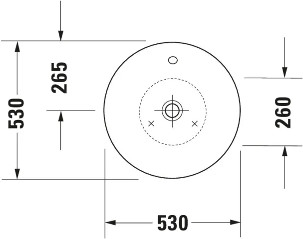 Aufsatzwaschtisch „Starck 1“, mit Überlauf