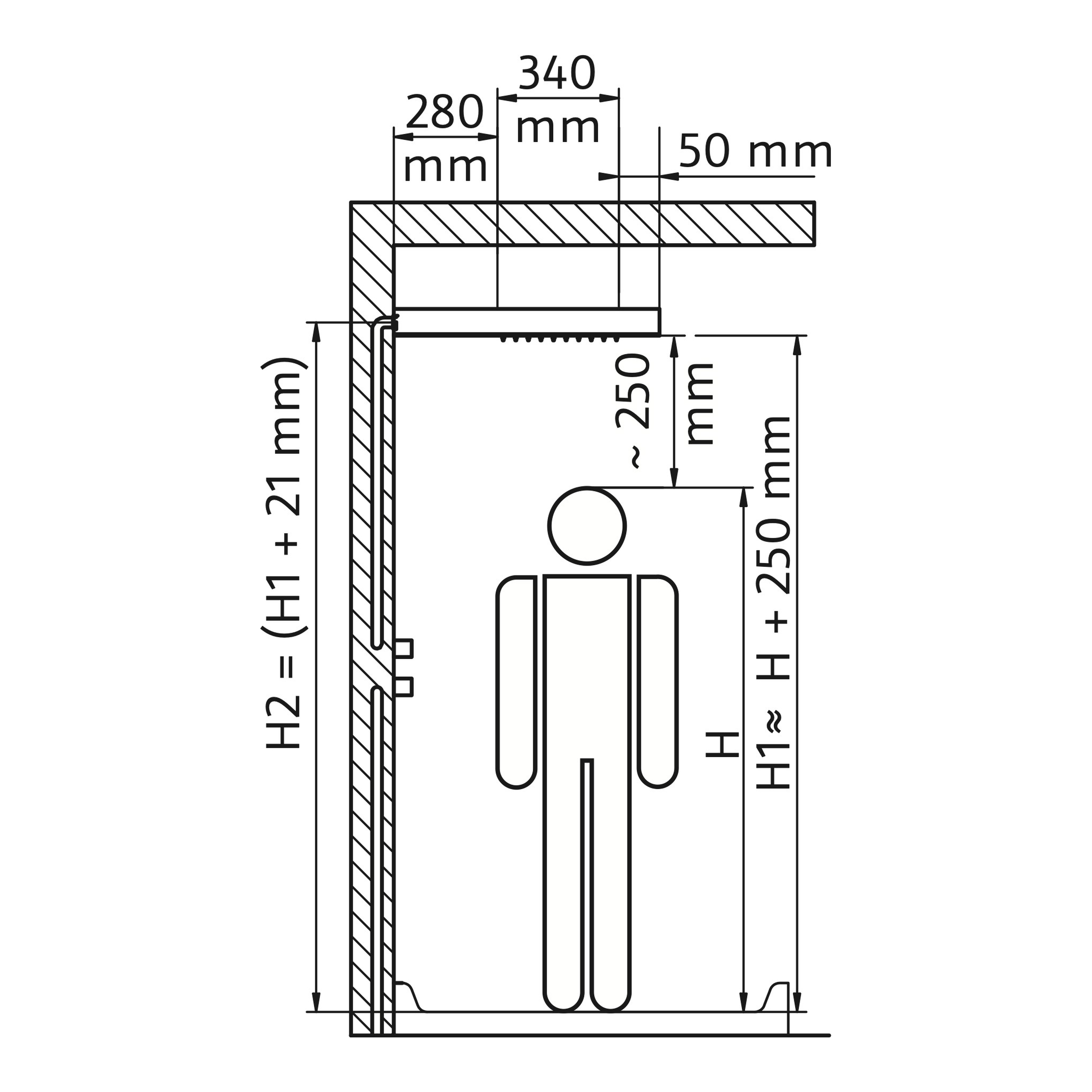 HSK Regentraverse „Lavida“ freihängend 67 cm HSK Regentraverse „Lavida“ freihängend 67 cm