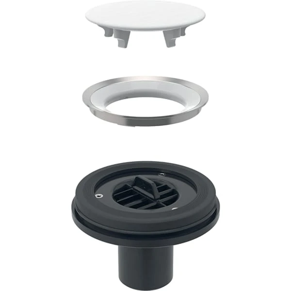 Ablaufanschluss für Setaplano Duschfläche, stockwerksdurchdringende Installation: d=50mm Ablaufanschluss für Setaplano Duschfläche, stockwerksdurchdringende Installation: d=50mm