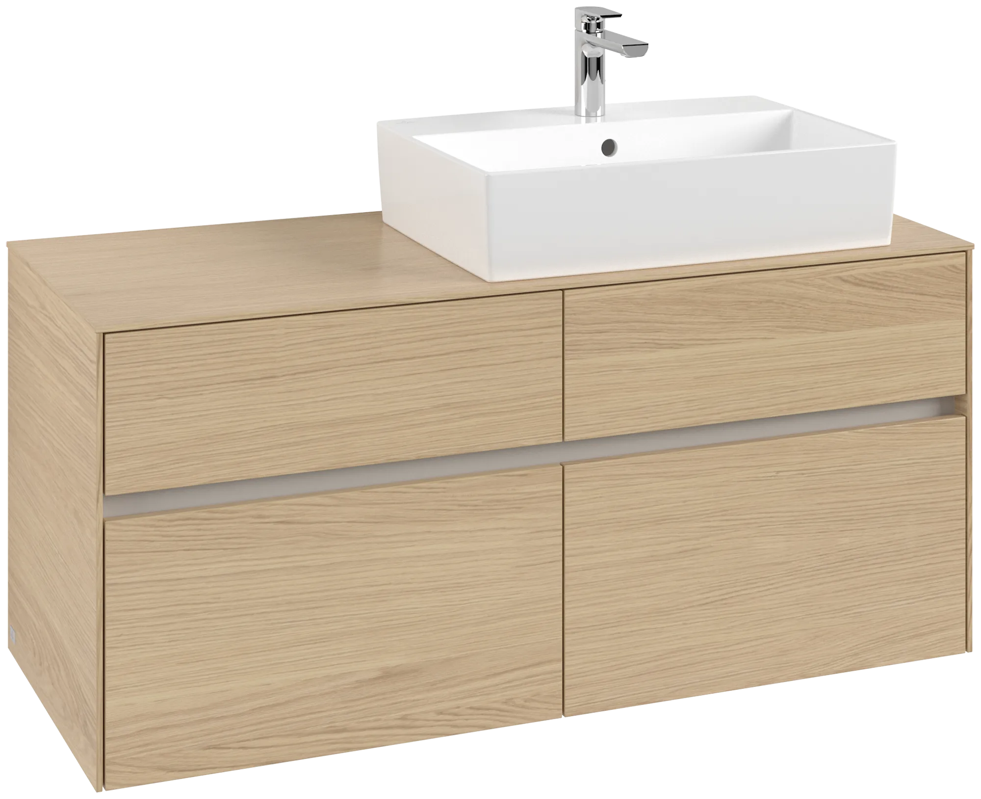 Villeroy & Boch Collaro Waschbeckenunterschrank C13000 1200x548x500mm Eckig Holz Nordic Oak