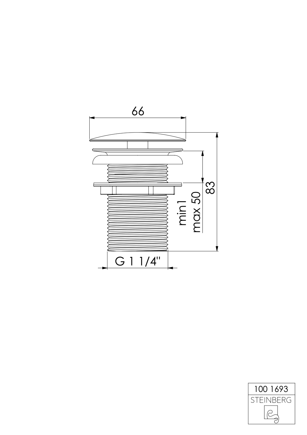 Serie 100 Schaftventil 1 ¼″ Serie 100 Schaftventil 1 ¼″