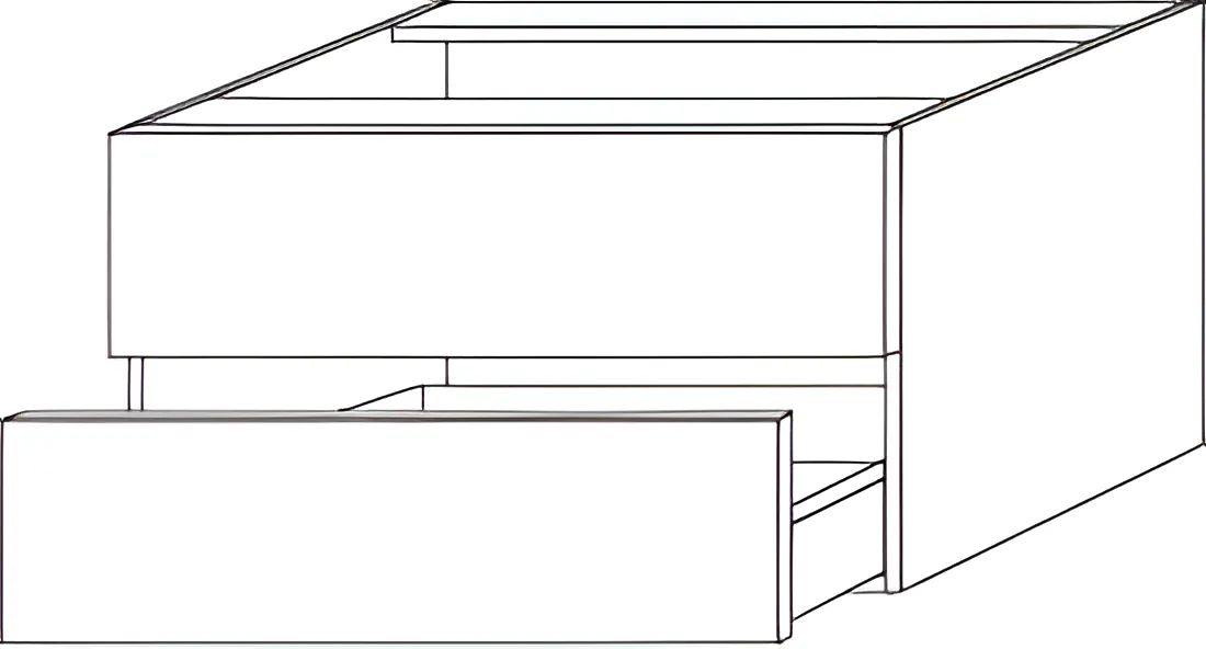Sanipa Unterschrank „2morrow“ 600 × 340 × 520 mm in Schwarz (matt)