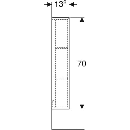 Geberit Regal „Acanto“ 225 × 700 × 132 mm Nussbaum hickory / Melamin Holzstruktur Geberit Regal „Acanto“ 225 × 700 × 132 mm Nussbaum hickory / Melamin Holzstruktur