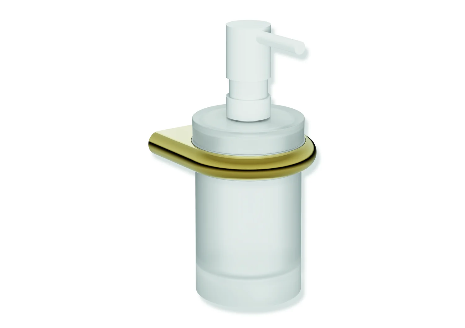 HEWI Seifenspender Serie 480, Edelstahlhalter PVD-beschichtet, Kristallglas satiniert, Pumpenkopf weiß tiefmatt, Füllmenge ca. 200 ml, 85 x 168 x 92 mm, Farbe BZ (Gold glänzend) HEWI Seifenspender Serie 480, Edelstahlhalter PVD-beschichtet, Kristallglas satiniert, Pumpenkopf weiß tiefmatt, Füllmenge ca. 200 ml, 85 x 168 x 92 mm, Farbe BZ (Gold glänzend)