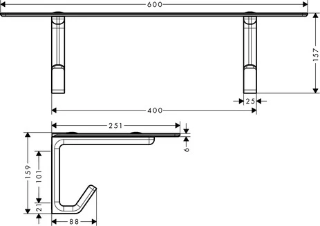 Badetuchablage Axor Universal Accessories chrom