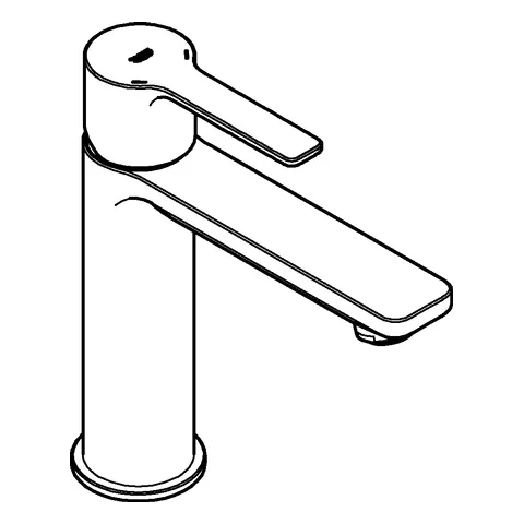 Einhand-Waschtischbatterie Lineare 23106_1, S-Size, Einlochmontage, glatter Körper, Push-open Ablaufgarnitur 1 1/4″, chrom Einhand-Waschtischbatterie Lineare 23106_1, S-Size, Einlochmontage, glatter Körper, Push-open Ablaufgarnitur 1 1/4″, chrom