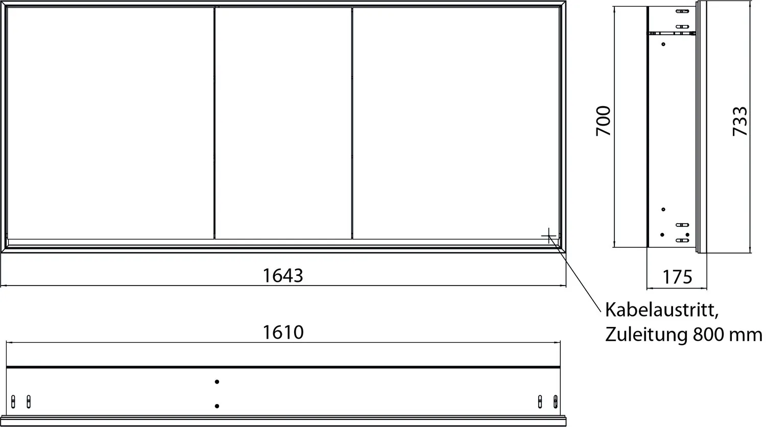 emco Spiegelschrank „loft“ 164,3 × 73,3 × 17,5 cm