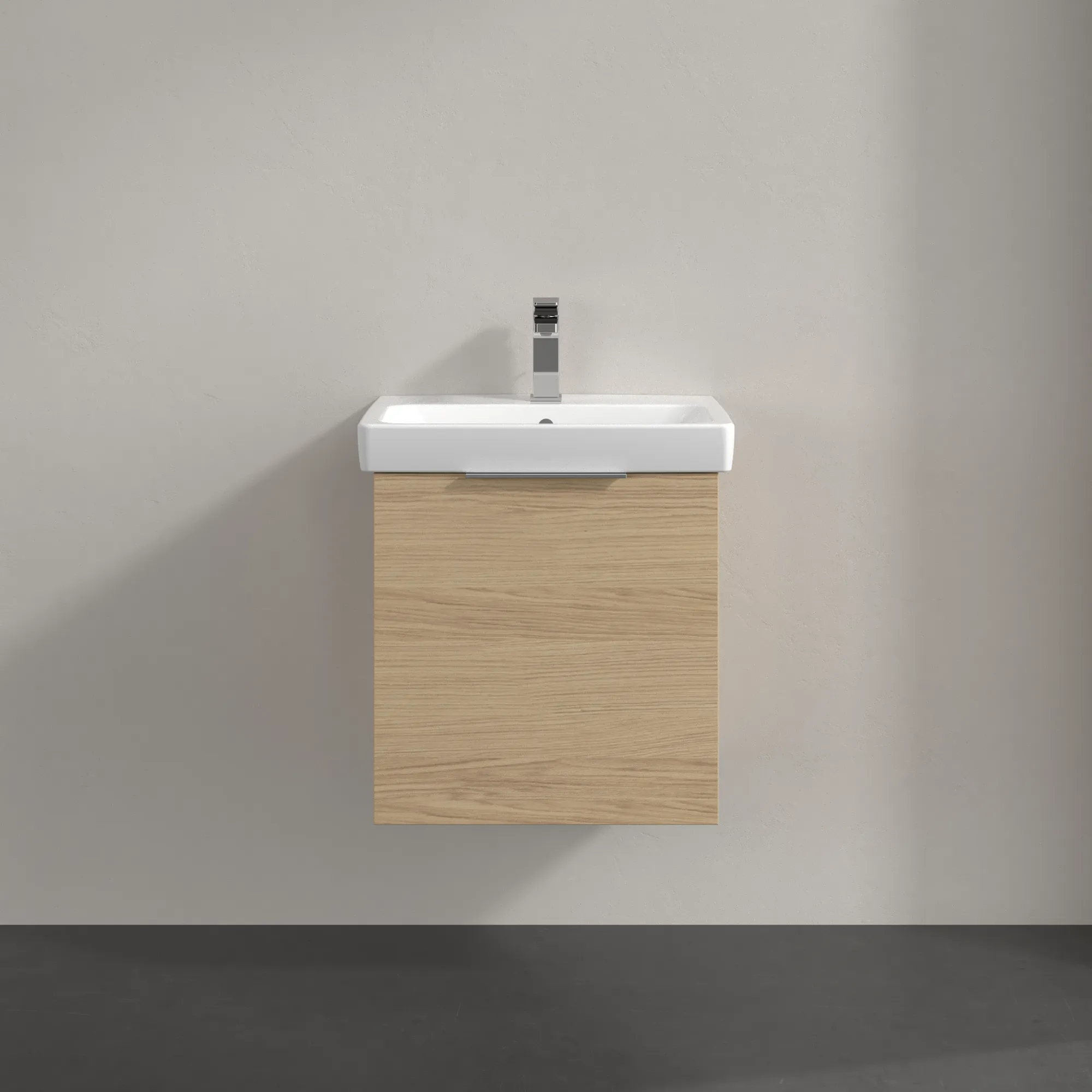 Villeroy & Boch Waschtischunterschrank „Architectura“ 500 × 520 mm Nordic Oak, Anschlag links