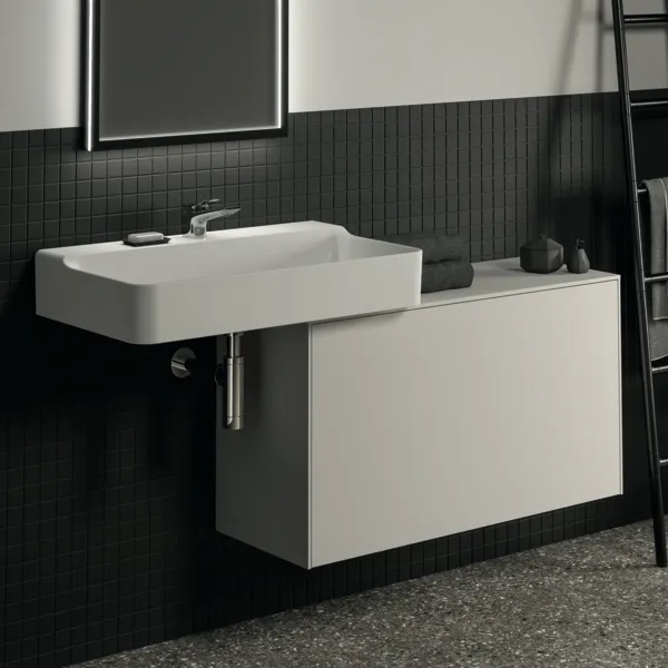 Ideal Standard Waschtischunterschrank „Conca“ 100,2 × 55 × 37,3 cm Weiß matt lackiert