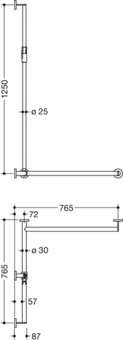 HEWI Haltegriff Ausführung rechts „System 900“ in Schwarz tiefmatt / Schwarz matt, Befestigung verdeckt HEWI Haltegriff Ausführung rechts „System 900“ in Schwarz tiefmatt / Schwarz matt, Befestigung verdeckt