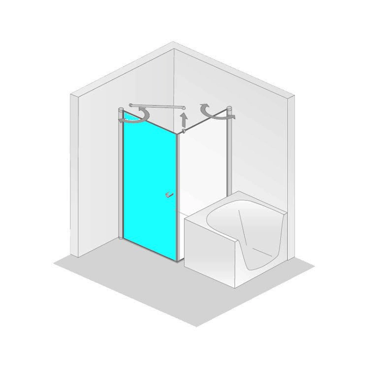 HSK teilgerahmte Duschtür „Exklusiv 2.0“ für wegschwenkbare Seitenwand Glas Carré, Profile Chromoptik (Alu Hochglanz poliert), B: 800 mm H: 2000 mm HSK teilgerahmte Duschtür „Exklusiv 2.0“ für wegschwenkbare Seitenwand Glas Carré, Profile Chromoptik (Alu Hochglanz poliert), B: 800 mm H: 2000 mm