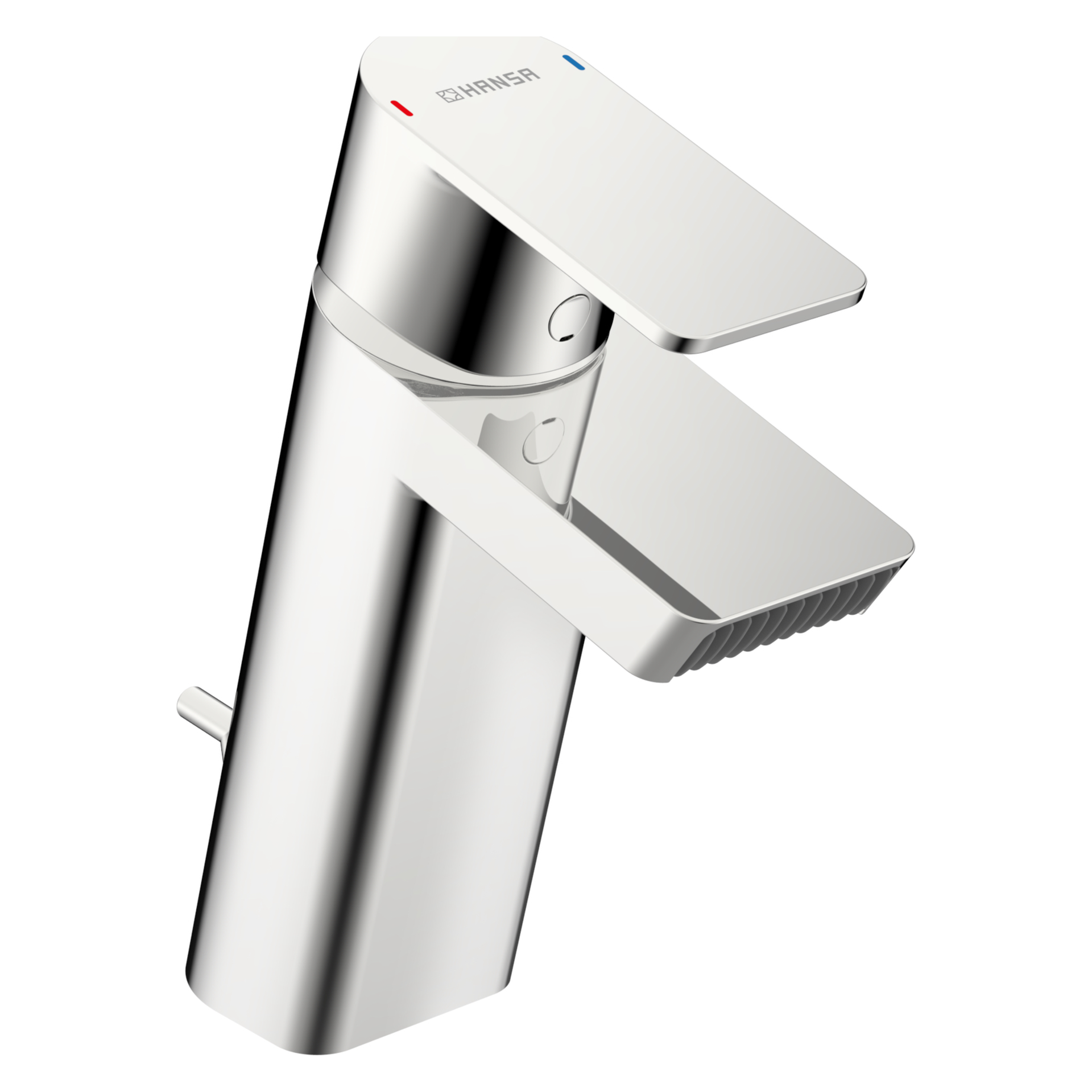 HA Einhebelmischer Waschtischbatterie HANSASTELA 5709 Ablaufgarnitur mit Zugstange Ausladung 144mm Chrom