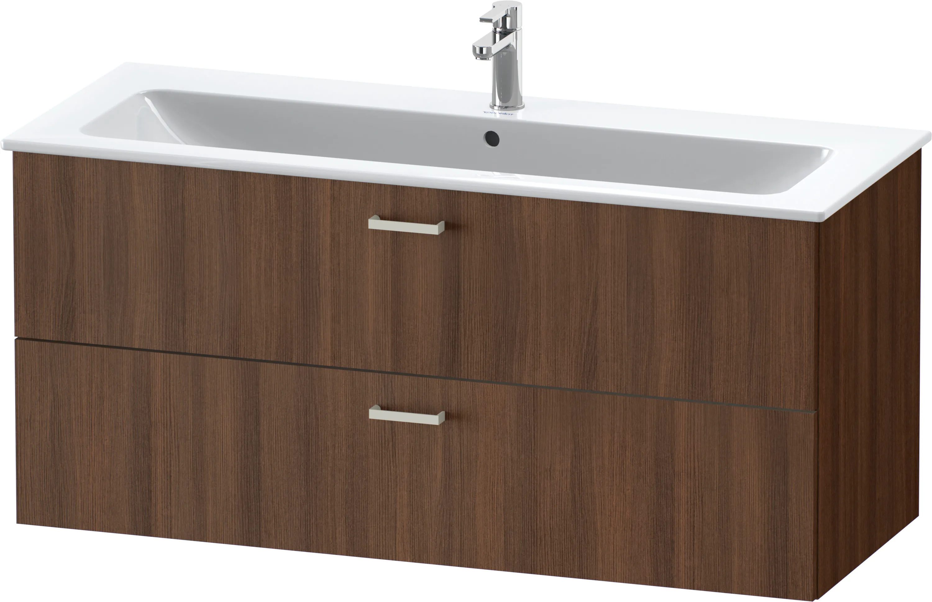 Duravit Waschtischunterschrank wandhängend „XBase“ 120 × 55,2 × 47,5 cm in Nussbaum Dunkel