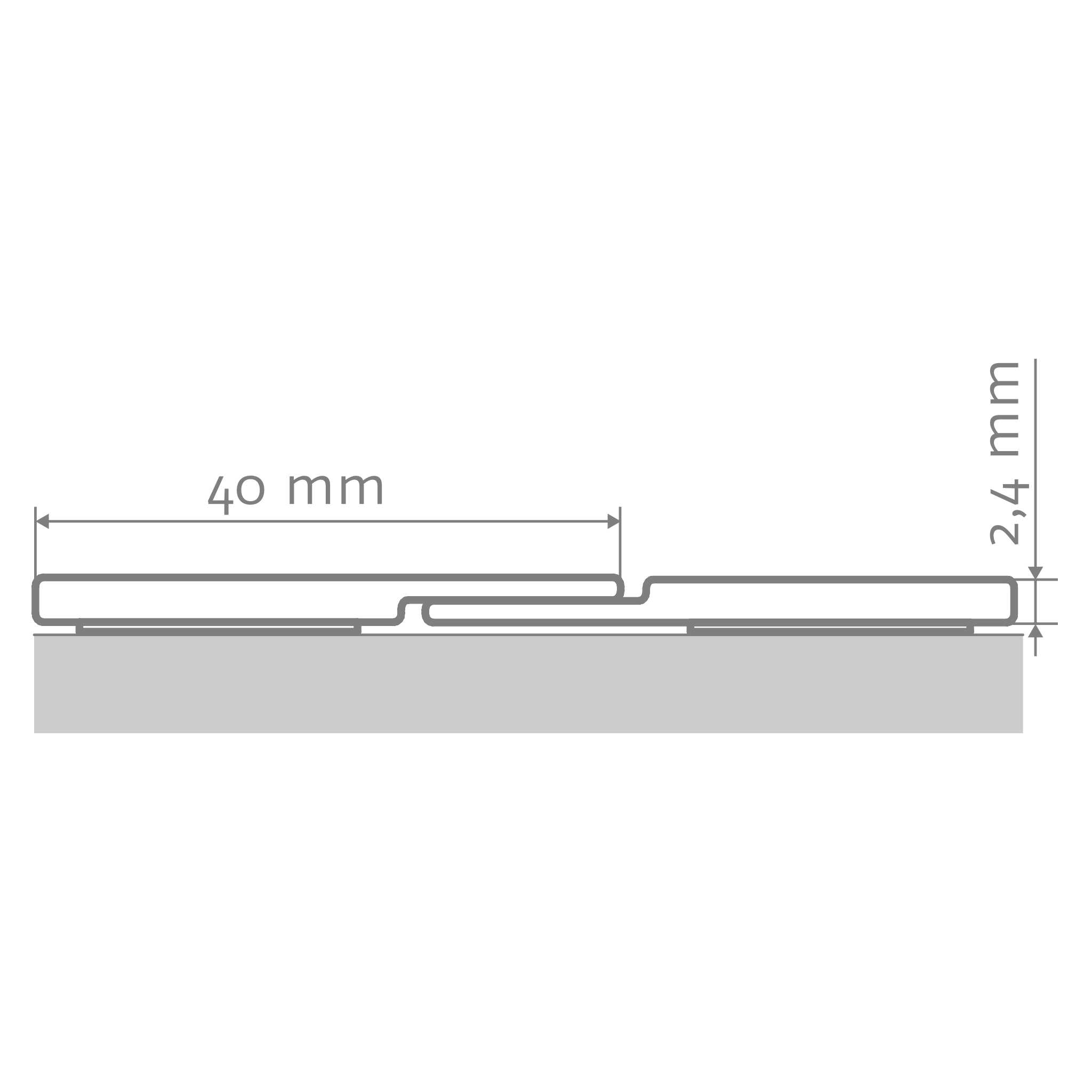 HSK Plattenstoßprofil „RenoDeco“ für RenoDeco Wandverkleidungssystem in (2,54 Meter)