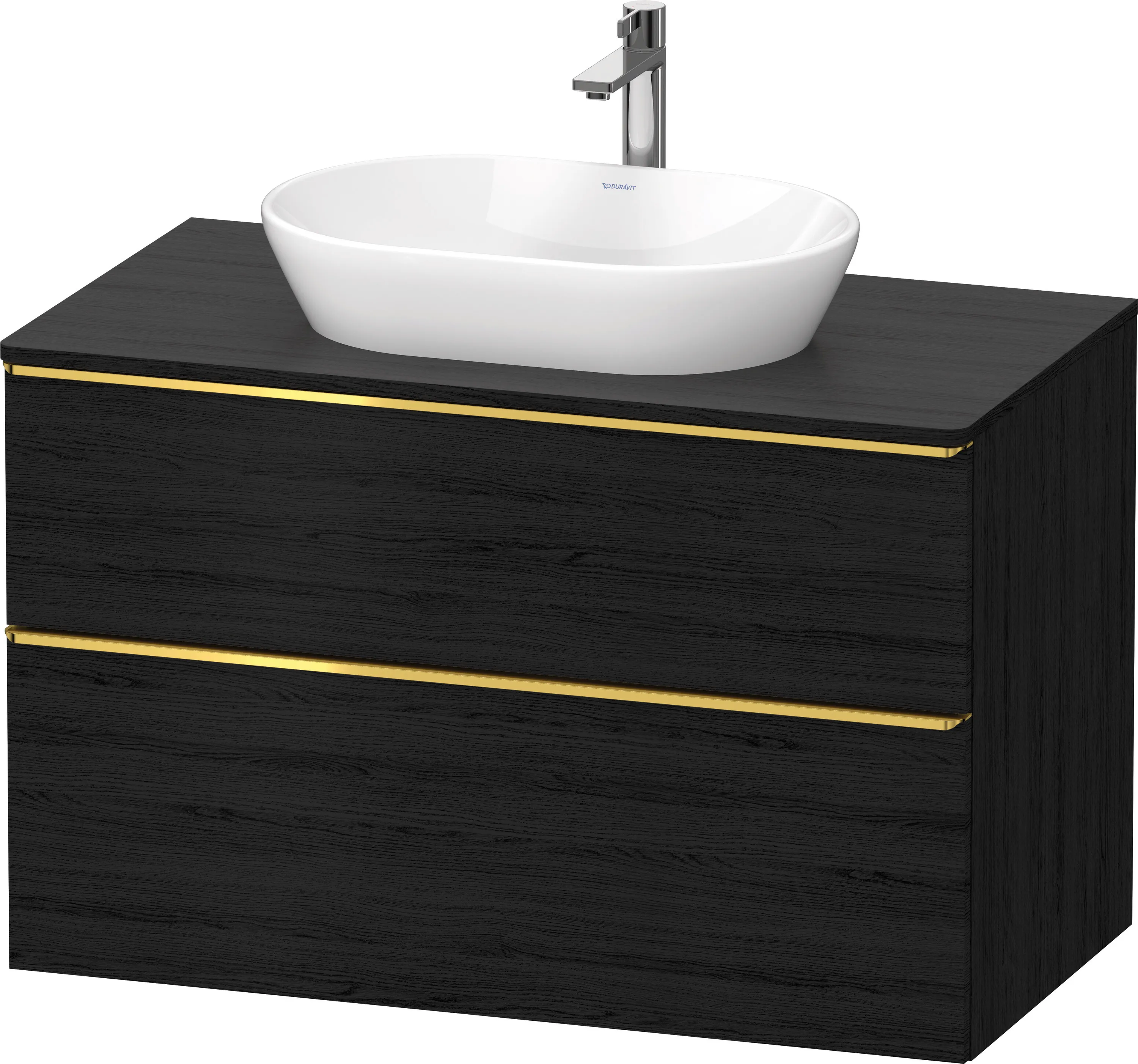 Duravit Waschtischunterschrank wandhängend „D-Neo“ 100 × 66,4 × 55 cm Eiche Schwarz