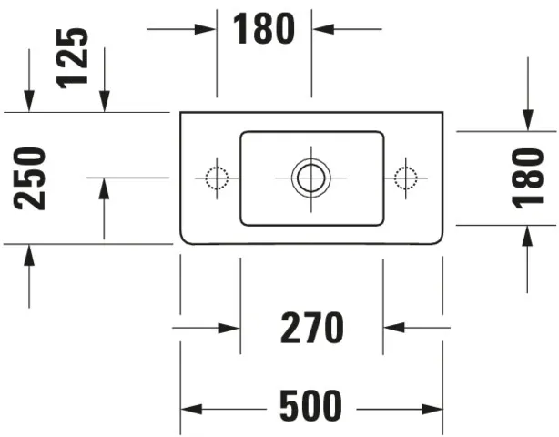 Wandwaschtisch „Vero“, mit Überlauf Wandwaschtisch „Vero“, mit Überlauf